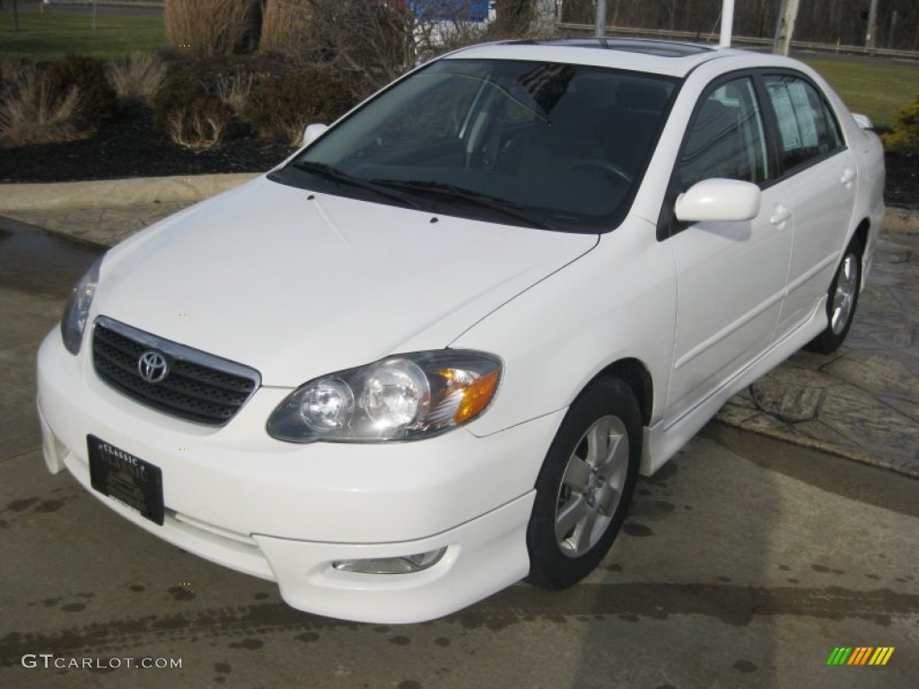 2008 Corolla S - Super White / Dark Charcoal photo #1