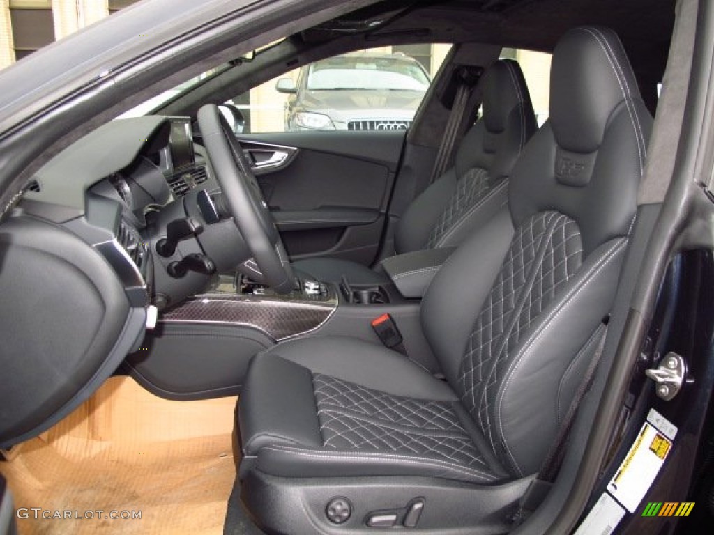 Black Valcona w/Diamond Contrast Stitching Interior 2014 Audi S7 Prestige 4.0 TFSI quattro Photo #89113952