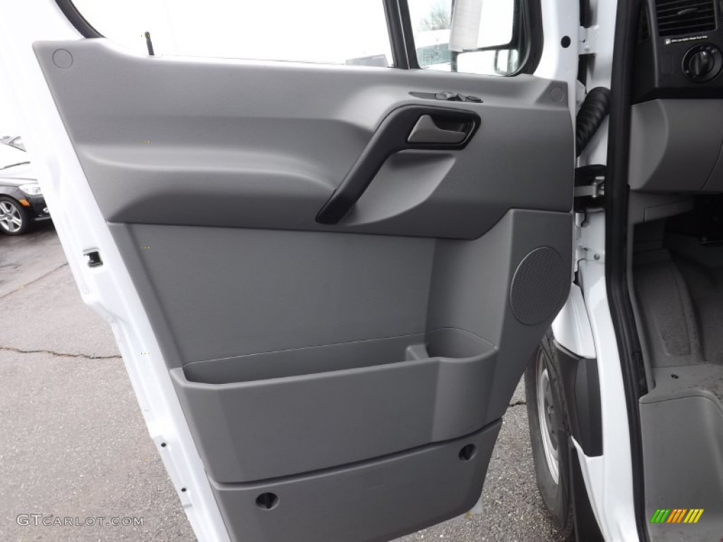2013 Mercedes-Benz Sprinter 3500 High Roof Cargo Van Lima Black Fabric Door Panel Photo #89114876