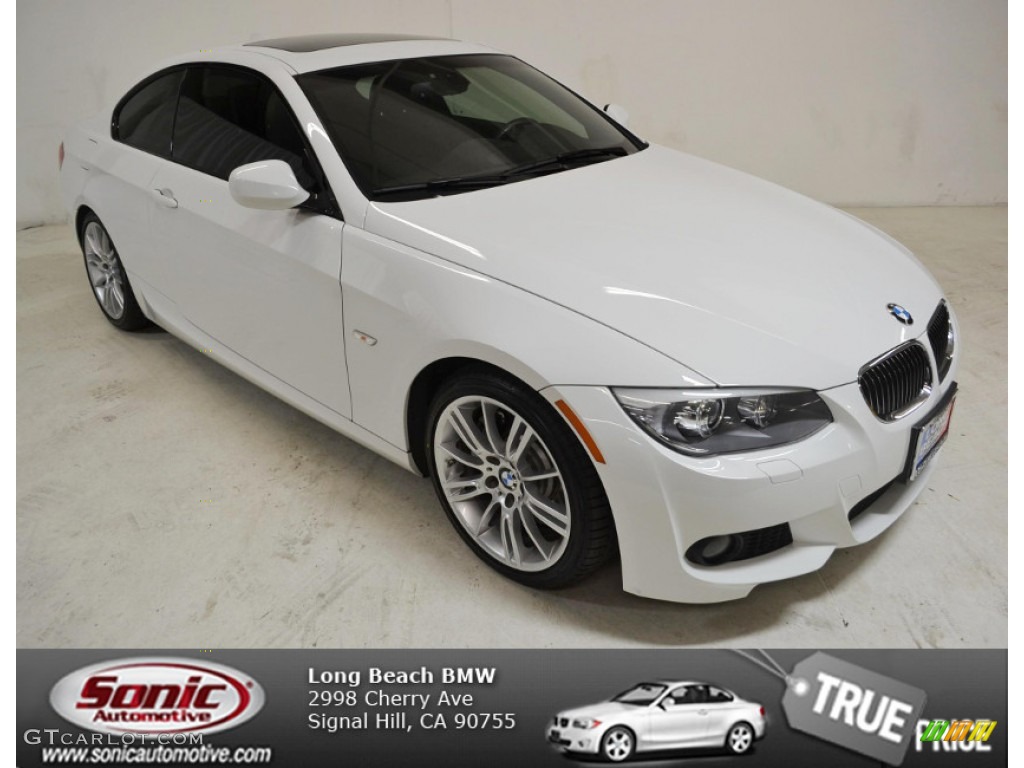 2011 3 Series 335i Coupe - Alpine White / Black photo #1