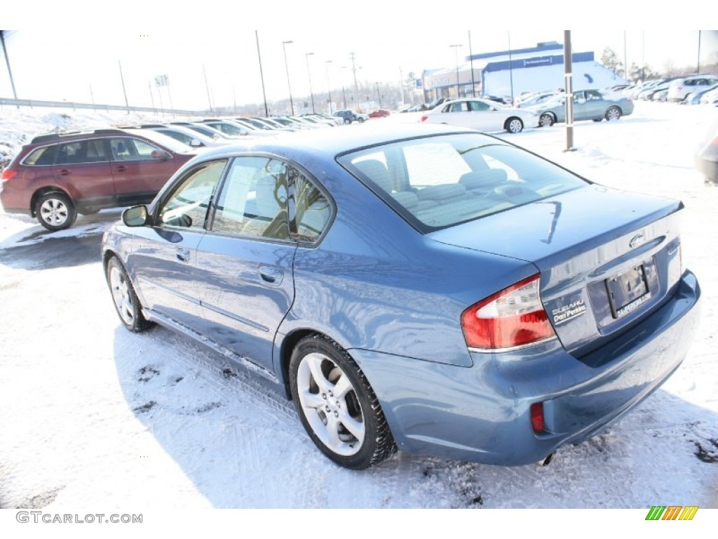 2008 Legacy 2.5i Sedan - Newport Blue Pearl / Warm Ivory photo #8
