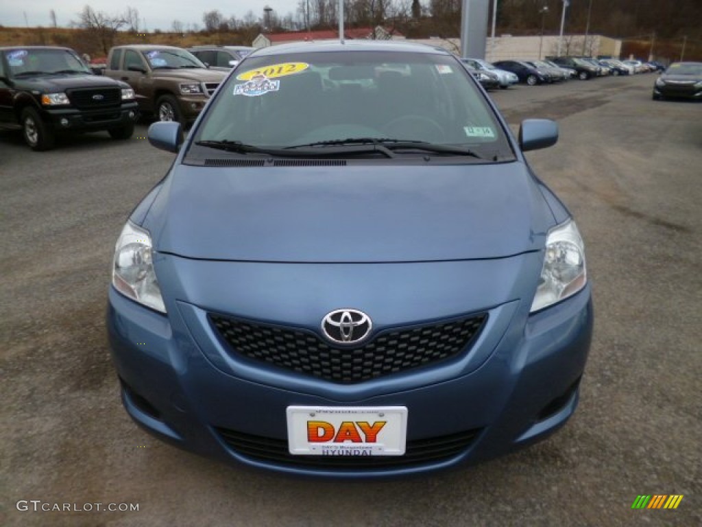 2012 Yaris Sedan - Pacific Blue Metallic / Dark Gray photo #2