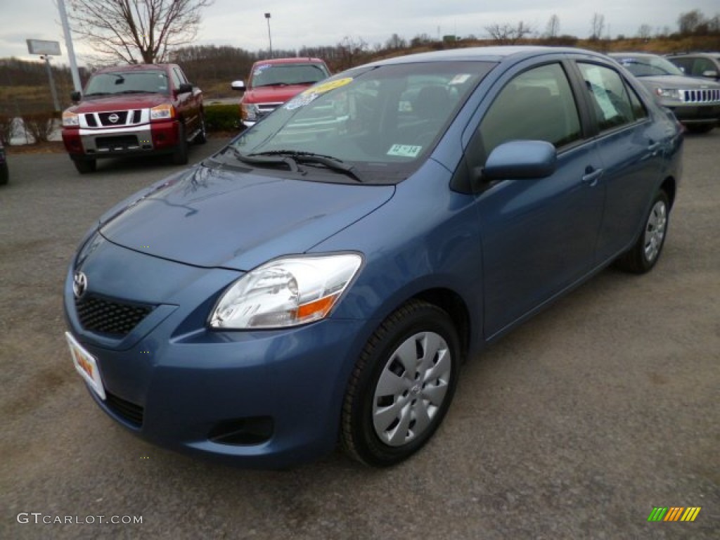2012 Yaris Sedan - Pacific Blue Metallic / Dark Gray photo #3