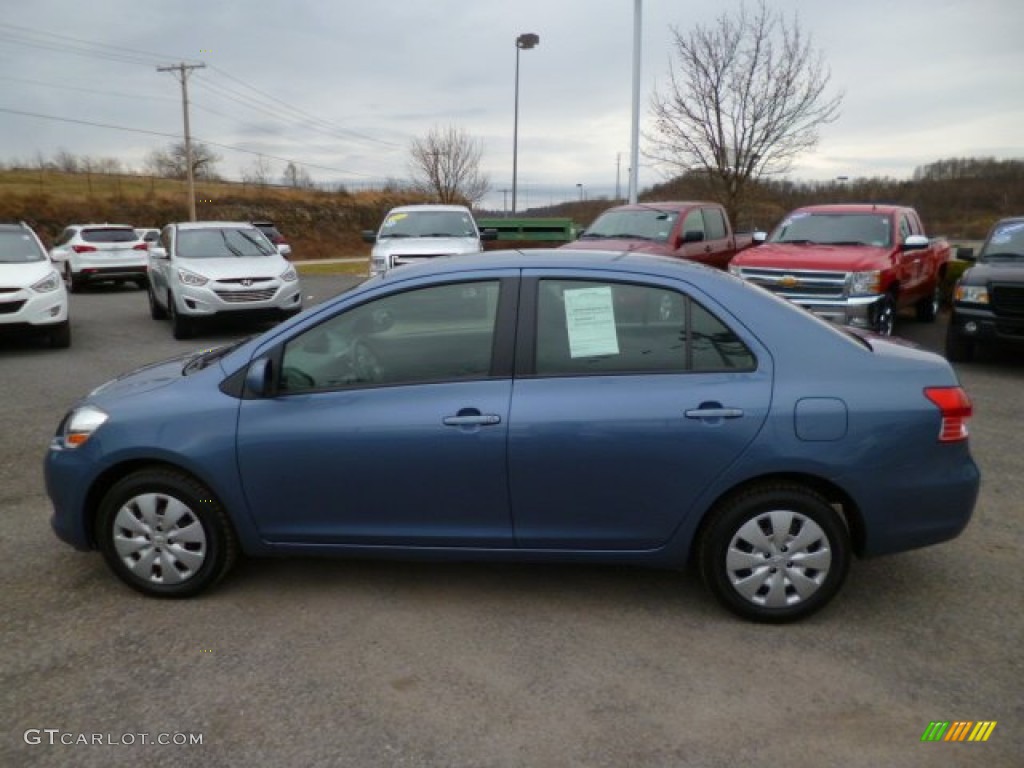 2012 Yaris Sedan - Pacific Blue Metallic / Dark Gray photo #4