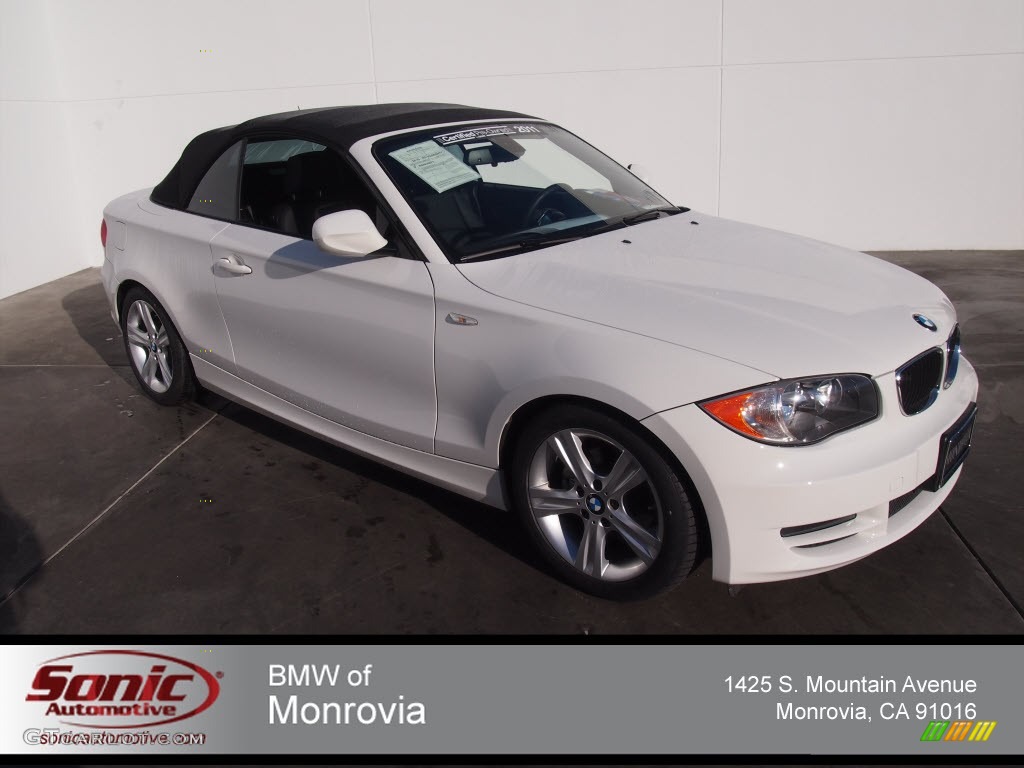 2011 1 Series 128i Convertible - Alpine White / Black photo #1