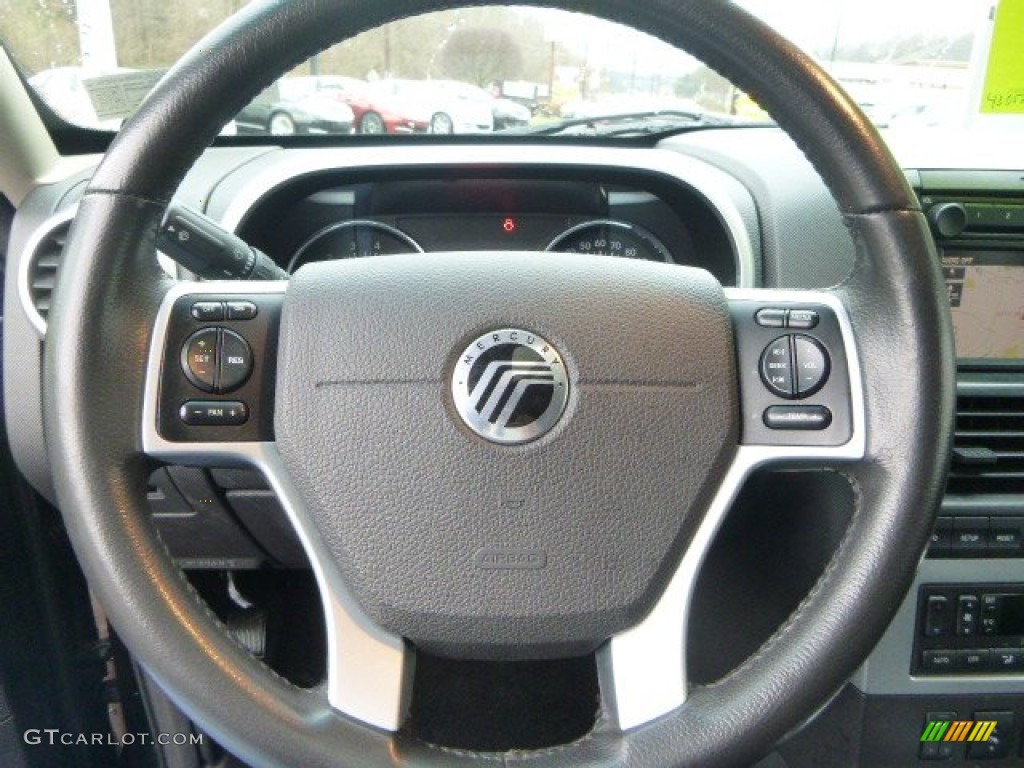2007 Mercury Mountaineer Premier AWD Charcoal Black Steering Wheel Photo #89125406