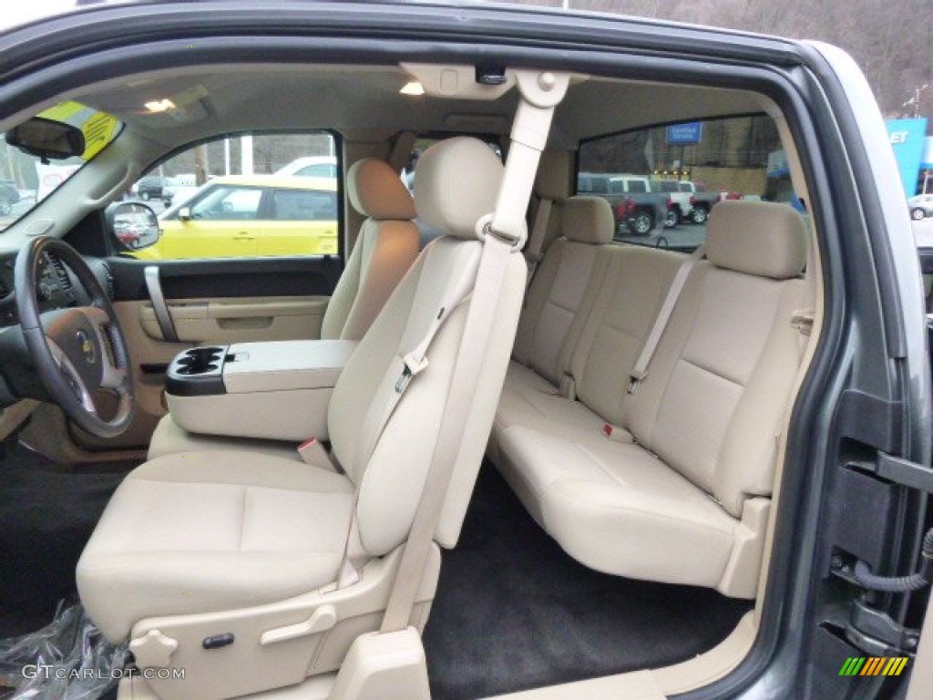 Light Cashmere/Ebony Interior 2011 Chevrolet Silverado 1500 LT Extended Cab 4x4 Photo #89126831