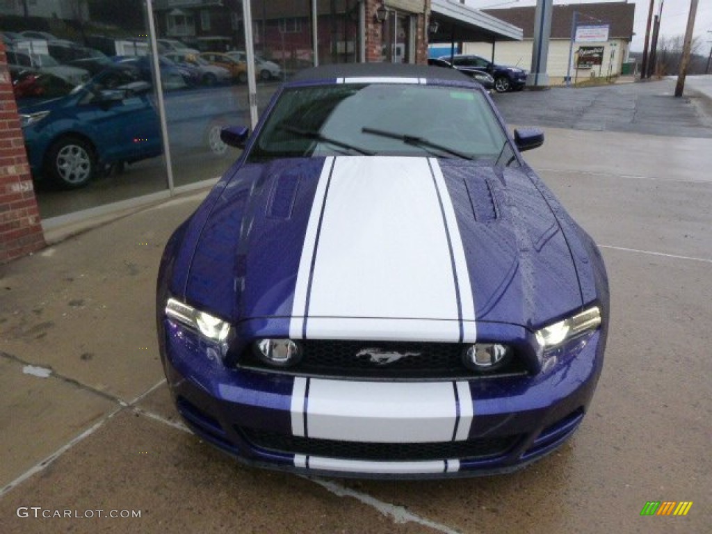 2014 Mustang GT Premium Convertible - Deep Impact Blue / Charcoal Black photo #2