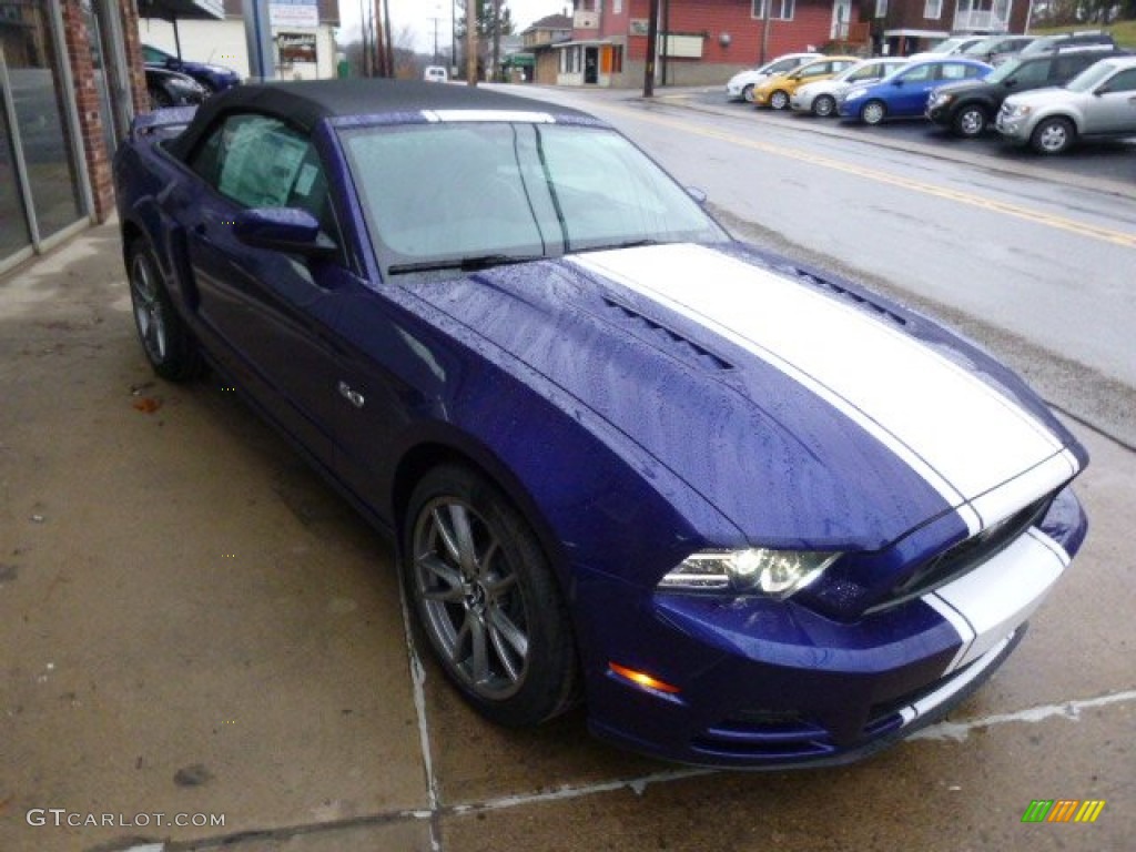 2014 Mustang GT Premium Convertible - Deep Impact Blue / Charcoal Black photo #3