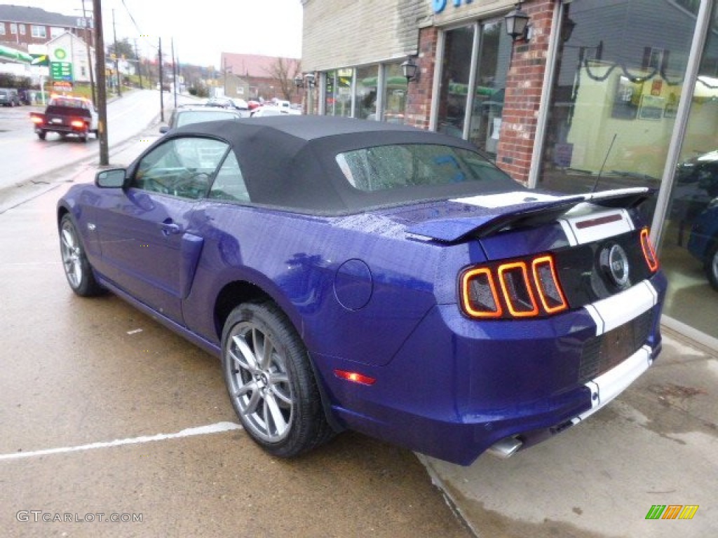 2014 Mustang GT Premium Convertible - Deep Impact Blue / Charcoal Black photo #6