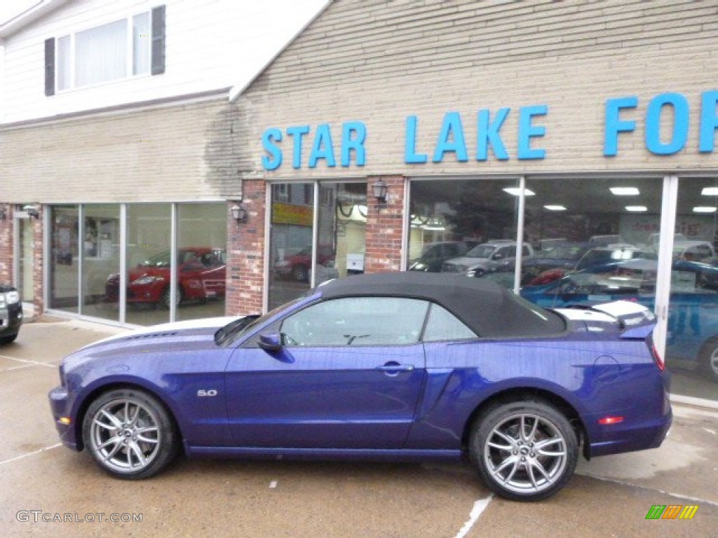 2014 Mustang GT Premium Convertible - Deep Impact Blue / Charcoal Black photo #7