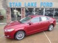 2014 Ruby Red Ford Fusion Titanium AWD  photo #1