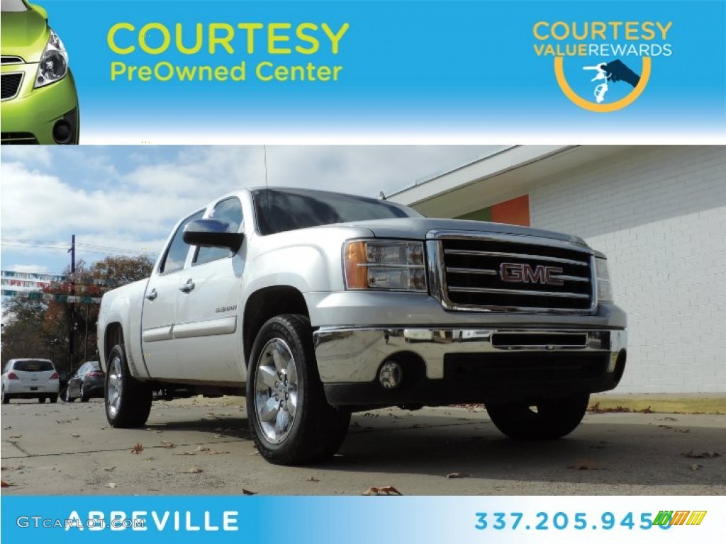 2012 Sierra 1500 SLE Crew Cab - Quicksilver Metallic / Ebony photo #1