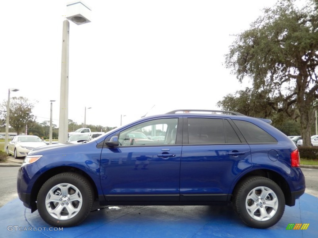 Deep Impact Blue 2014 Ford Edge SEL Exterior Photo #89129897