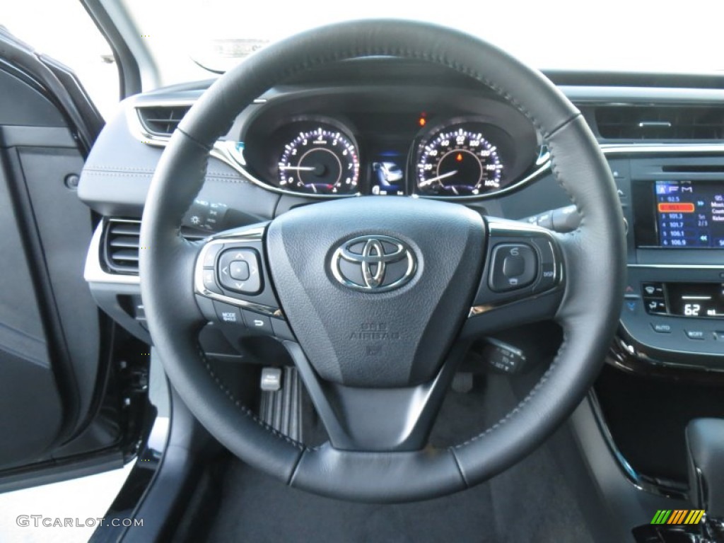 2014 Toyota Avalon XLE Premium Black Steering Wheel Photo #89129900