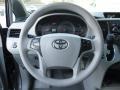 Light Gray 2014 Toyota Sienna LE Steering Wheel