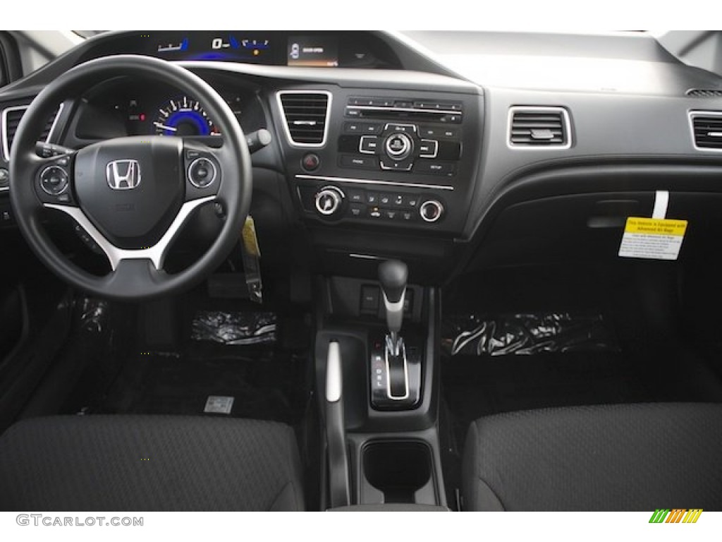 2014 Honda Civic LX Sedan Black Dashboard Photo #89133323