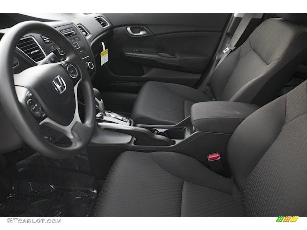 Black Interior 2014 Honda Civic LX Sedan Photo #89133653