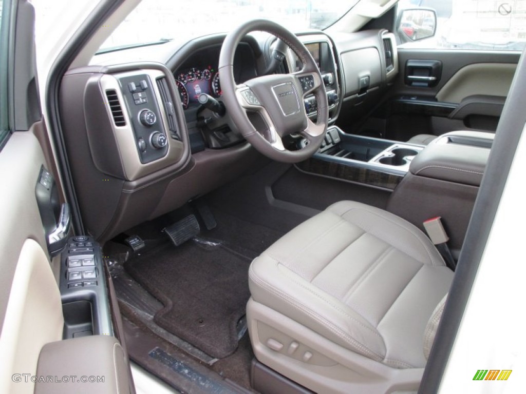 Cocoa/Dune Interior 2014 GMC Sierra 1500 Denali Crew Cab 4x4 Photo #89135582