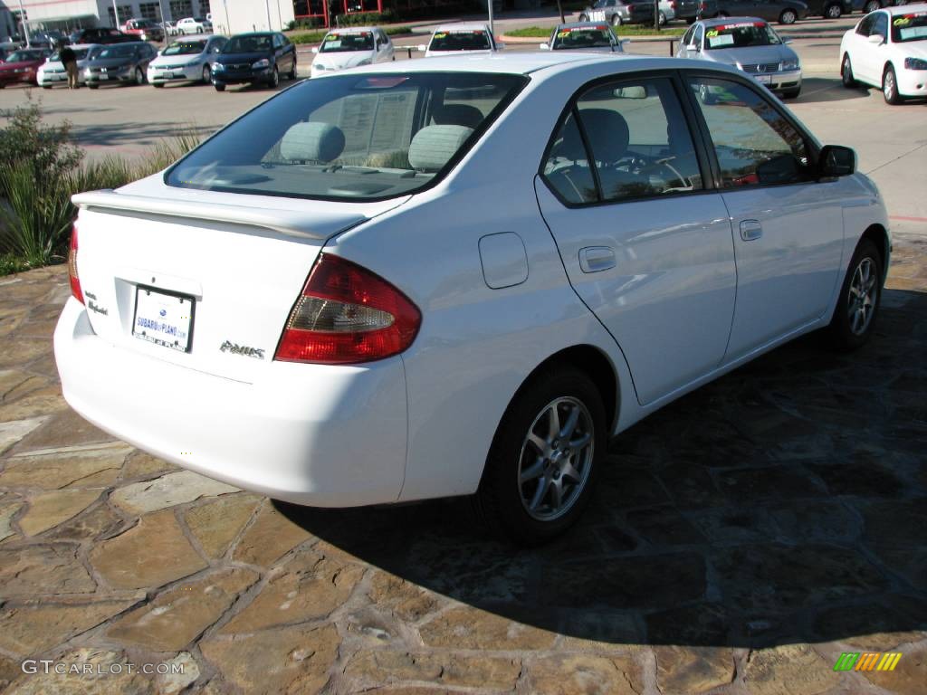 2002 Prius Hybrid - Super White / Gray photo #7