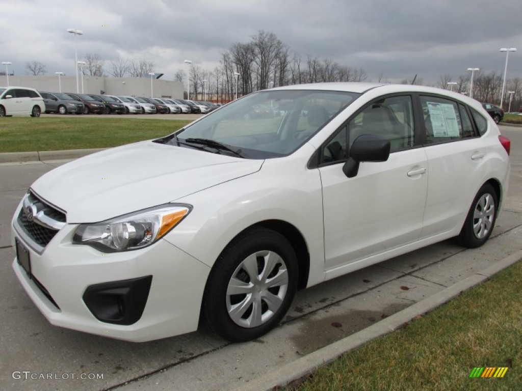 2012 Impreza 2.0i 5 Door - Satin White Pearl / Black photo #7