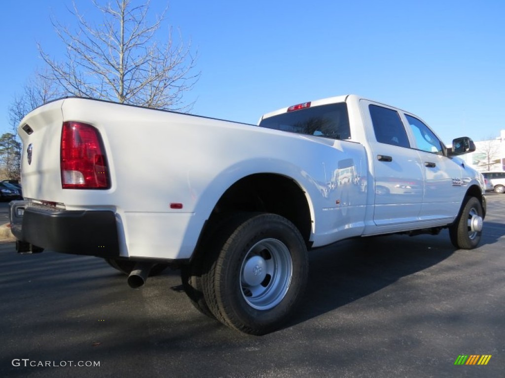 Bright White 2014 Ram 3500 Tradesman Crew Cab 4x4 Dually Exterior Photo #89141403