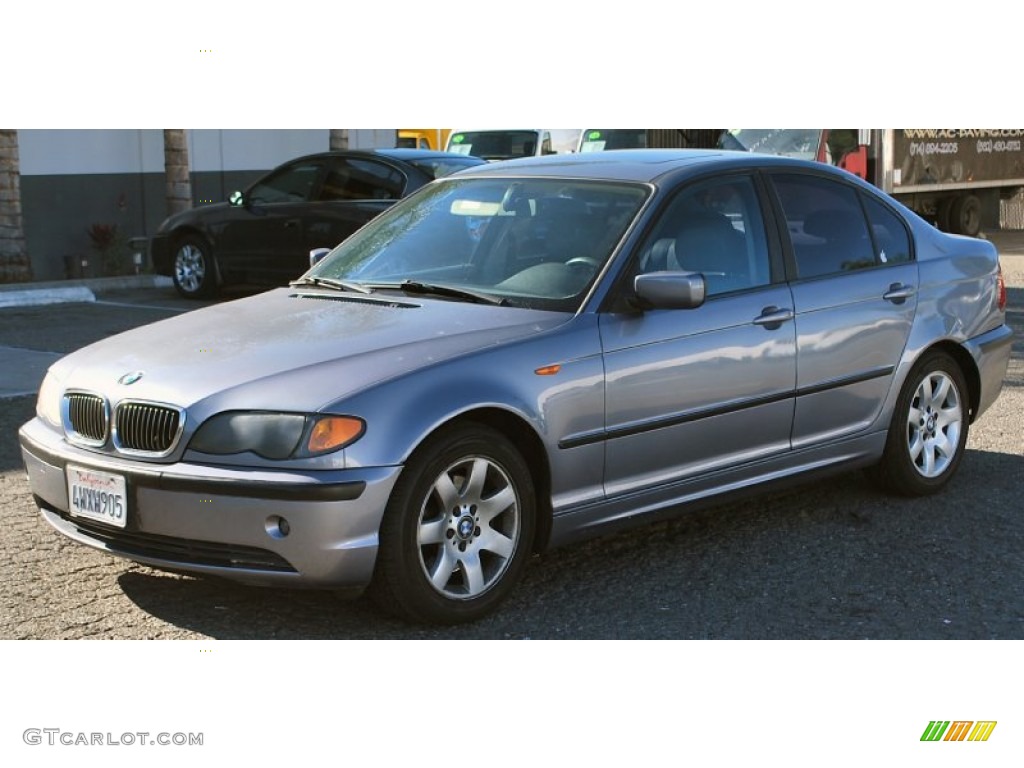 2002 3 Series 325i Sedan - Steel Blue Metallic / Grey photo #5