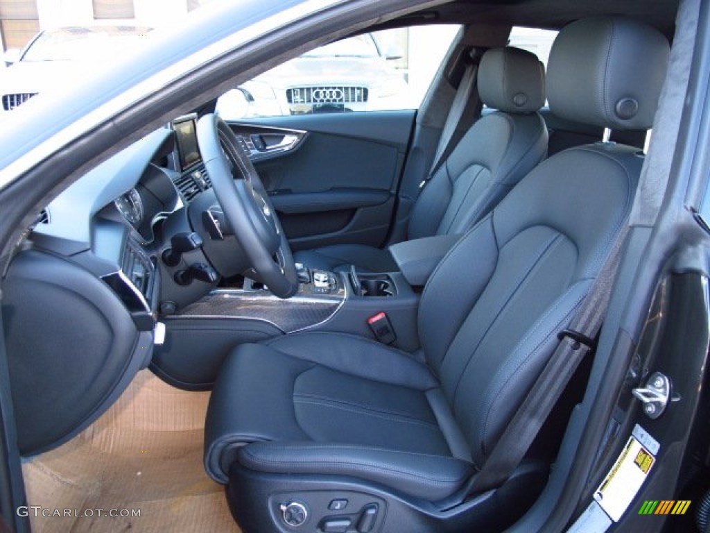 Black Perforated Valcona Interior 2014 Audi S7 Prestige 4.0 TFSI quattro Photo #89144856