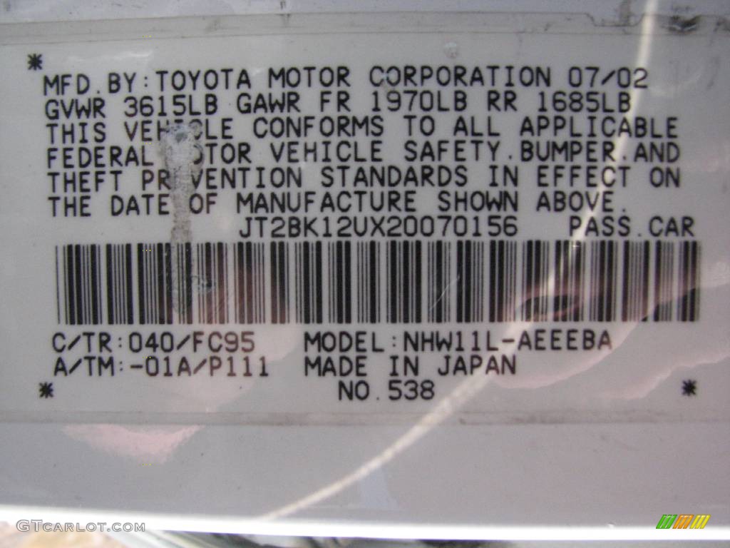 2002 Prius Hybrid - Super White / Gray photo #21