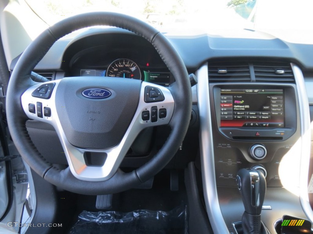 2014 Ford Edge SEL SEL Appearance Charcoal Black Leather/Gray Alcantara Dashboard Photo #89145711