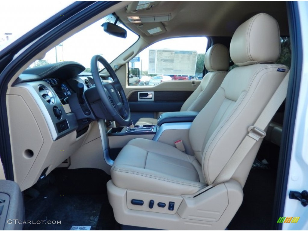 Pale Adobe Interior 2014 Ford F150 XLT SuperCrew Photo #89146914