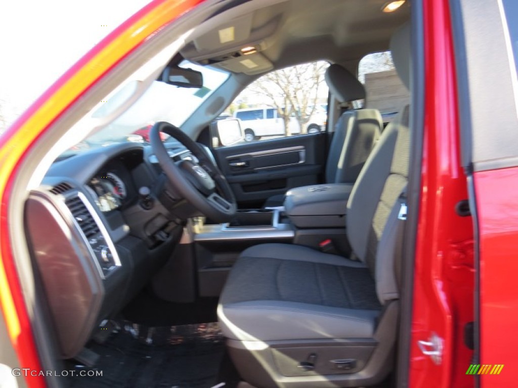 2014 1500 Big Horn Quad Cab 4x4 - Flame Red / Black/Diesel Gray photo #7