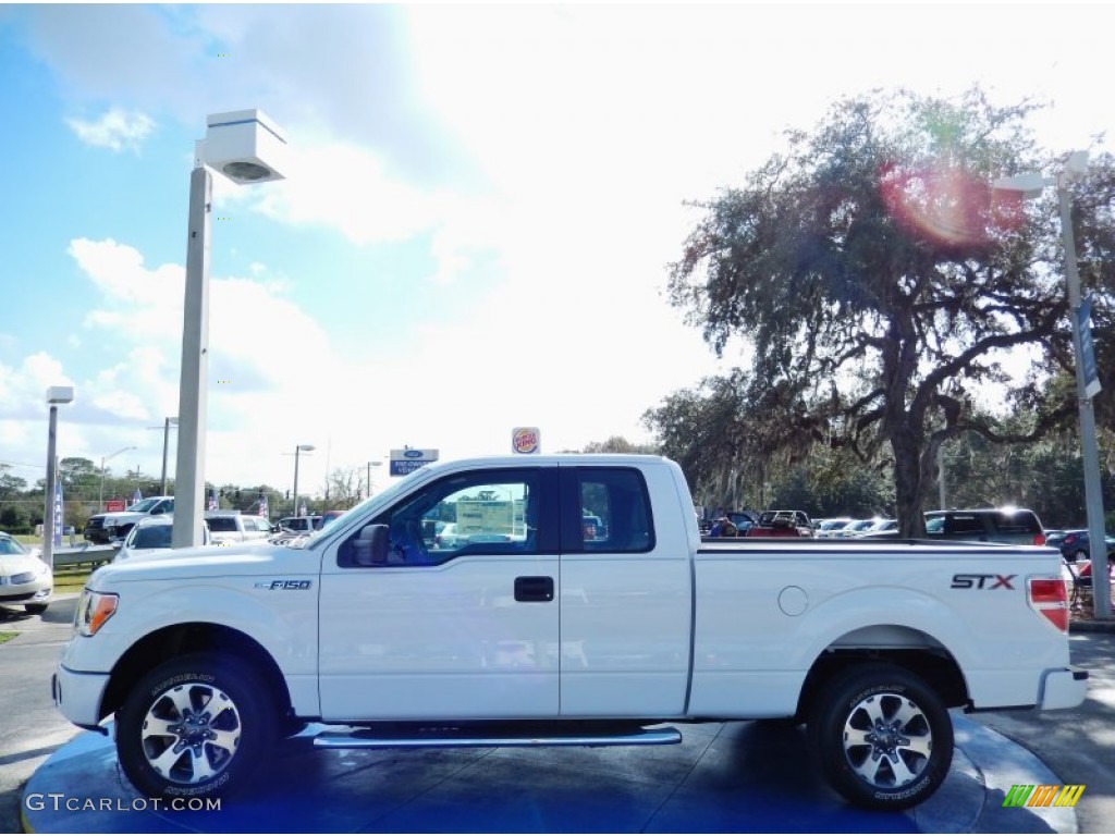 2014 F150 STX SuperCab - Oxford White / Steel Grey photo #2