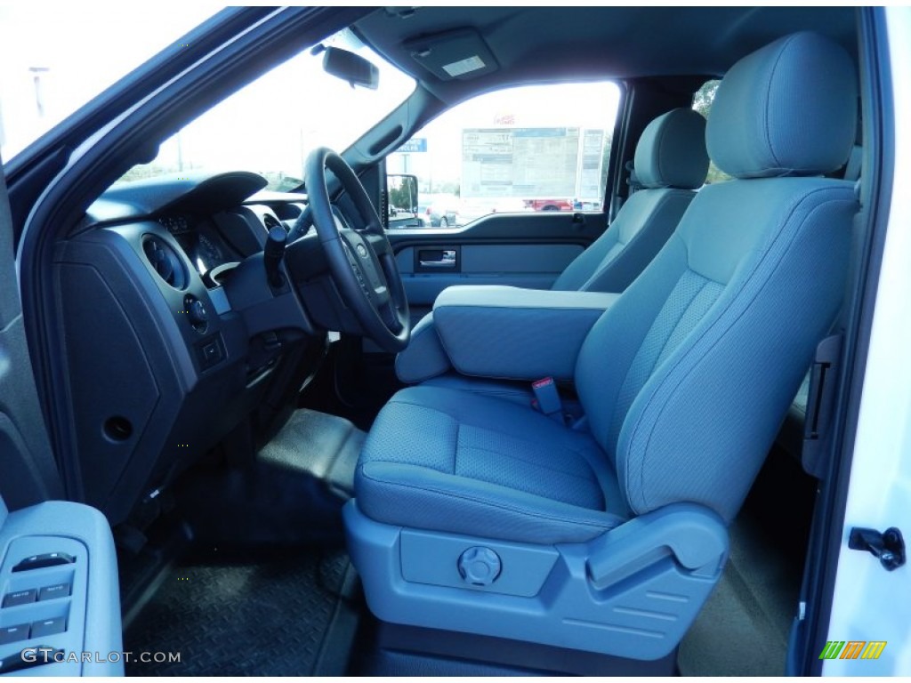 Steel Grey Interior 2014 Ford F150 STX SuperCab Photo #89147544