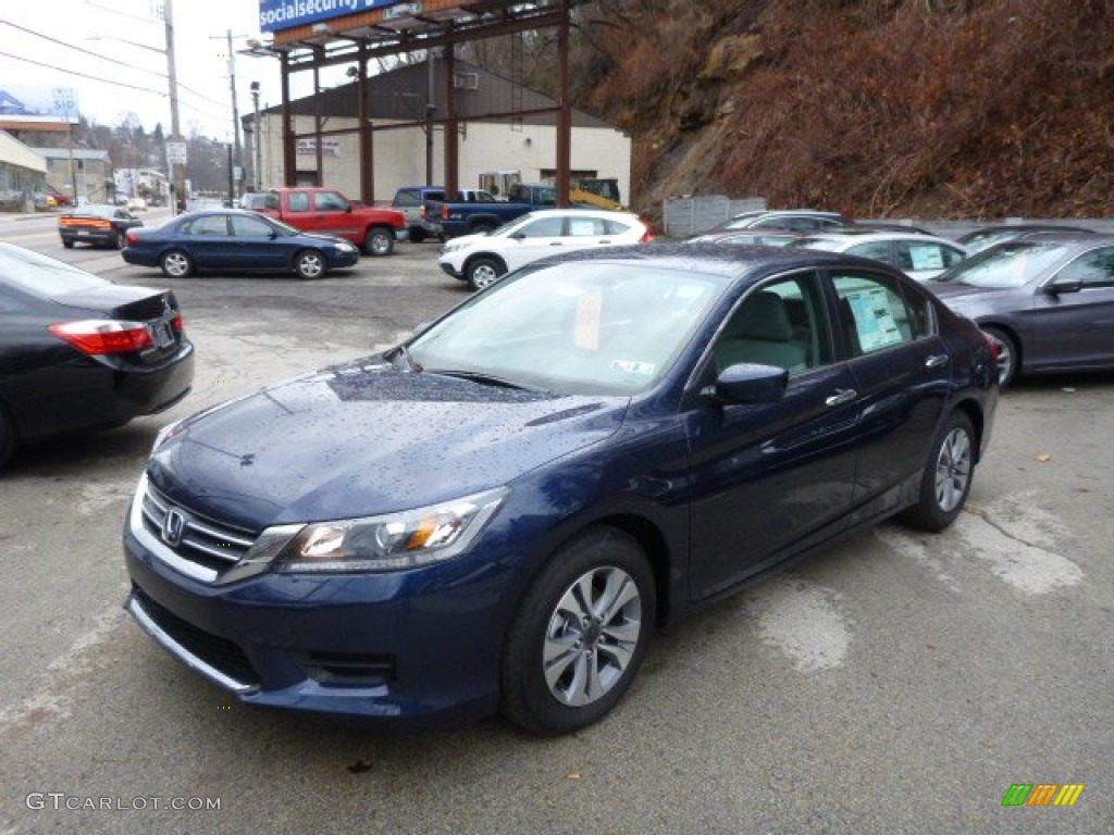 2014 Accord LX Sedan - Obsidian Blue Pearl / Gray photo #1