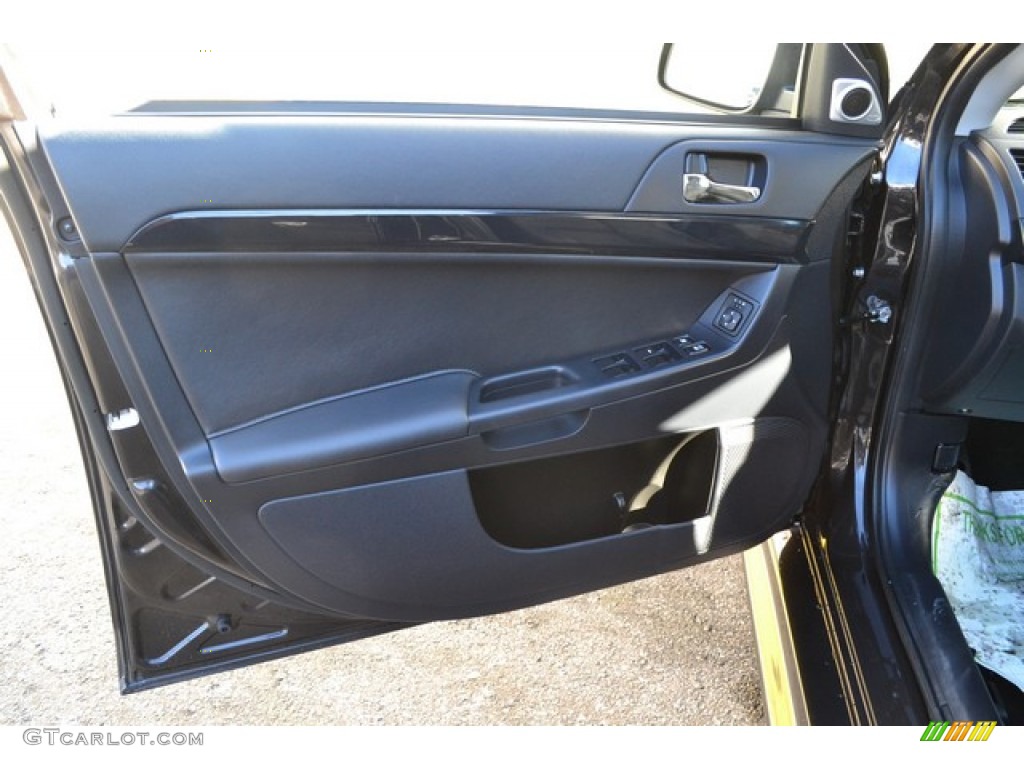 2014 Mitsubishi Lancer Evolution GSR Black Door Panel Photo #89151948