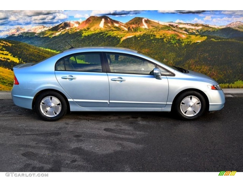 2008 Civic Hybrid Sedan - Opal Silver Blue Metallic / Ivory photo #2