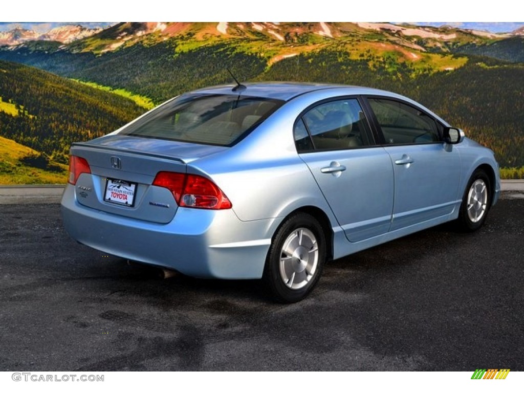 2008 Civic Hybrid Sedan - Opal Silver Blue Metallic / Ivory photo #3