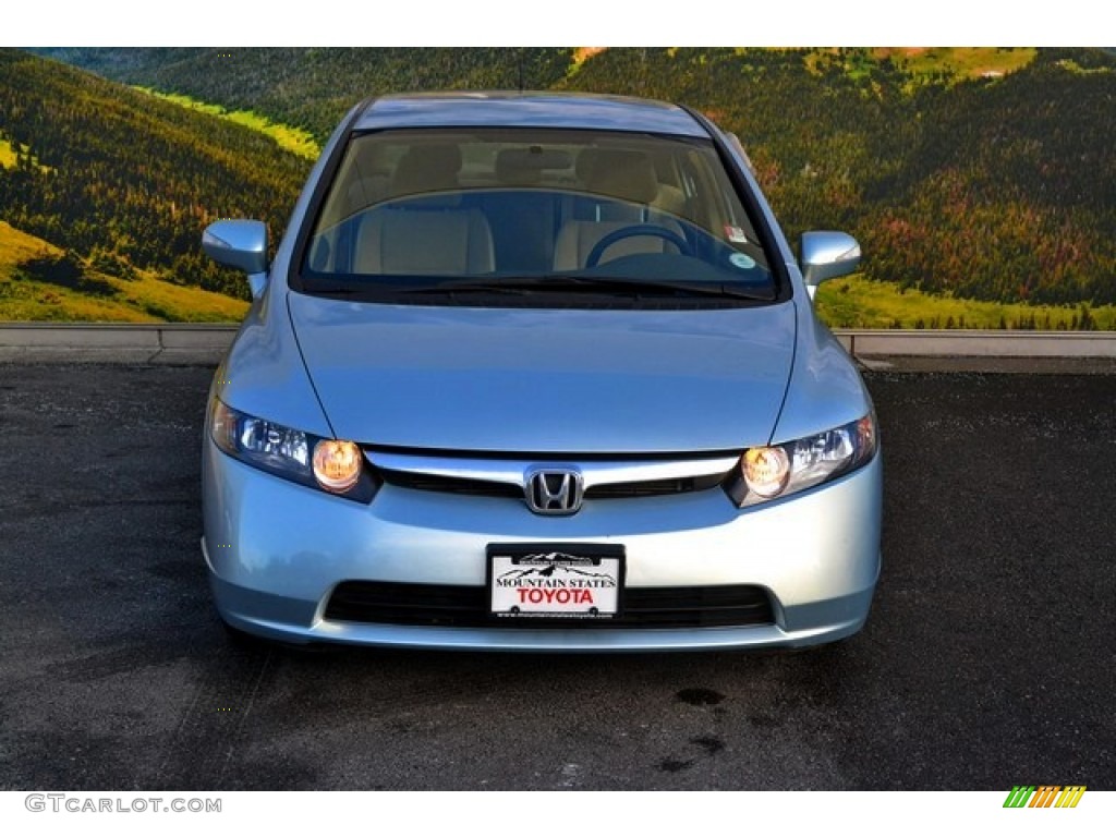 2008 Civic Hybrid Sedan - Opal Silver Blue Metallic / Ivory photo #4