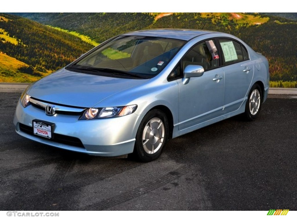 2008 Civic Hybrid Sedan - Opal Silver Blue Metallic / Ivory photo #5