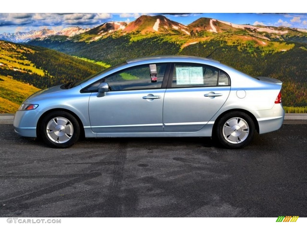 2008 Civic Hybrid Sedan - Opal Silver Blue Metallic / Ivory photo #6