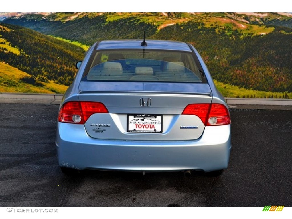 2008 Civic Hybrid Sedan - Opal Silver Blue Metallic / Ivory photo #8