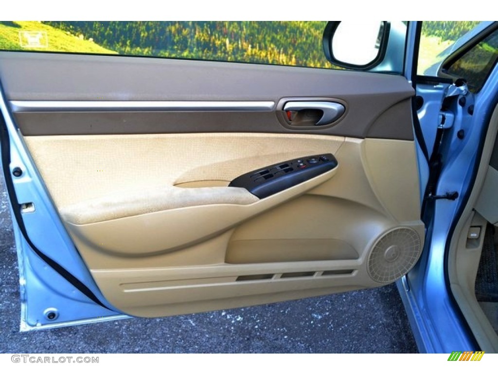 2008 Honda Civic Hybrid Sedan Ivory Door Panel Photo #89153157