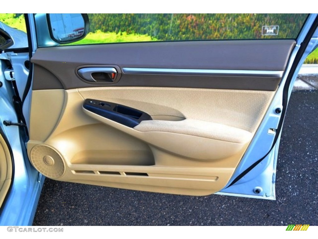 2008 Civic Hybrid Sedan - Opal Silver Blue Metallic / Ivory photo #22