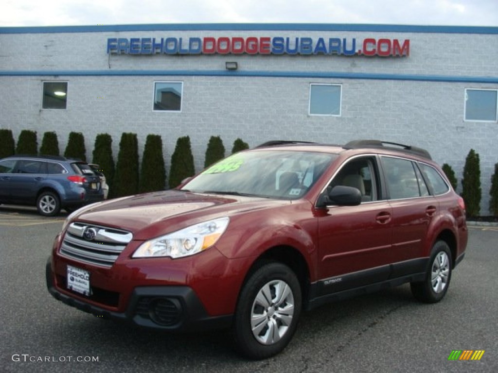 2013 Outback 2.5i - Venetian Red Pearl / Ivory photo #1