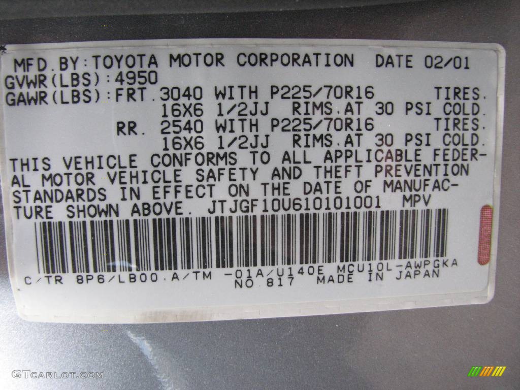 2001 RX 300 - Blue Vapor Metallic / Ivory photo #21