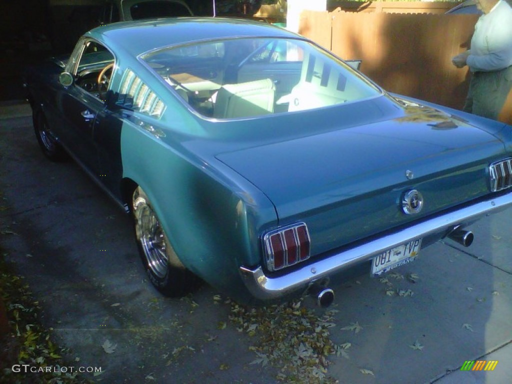 1965 Mustang Fastback - Twilight Turquoise / White photo #2