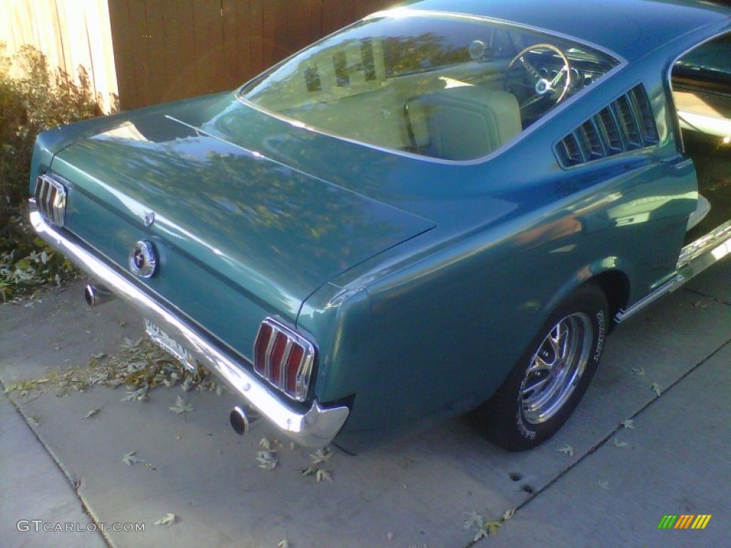 1965 Mustang Fastback - Twilight Turquoise / White photo #3