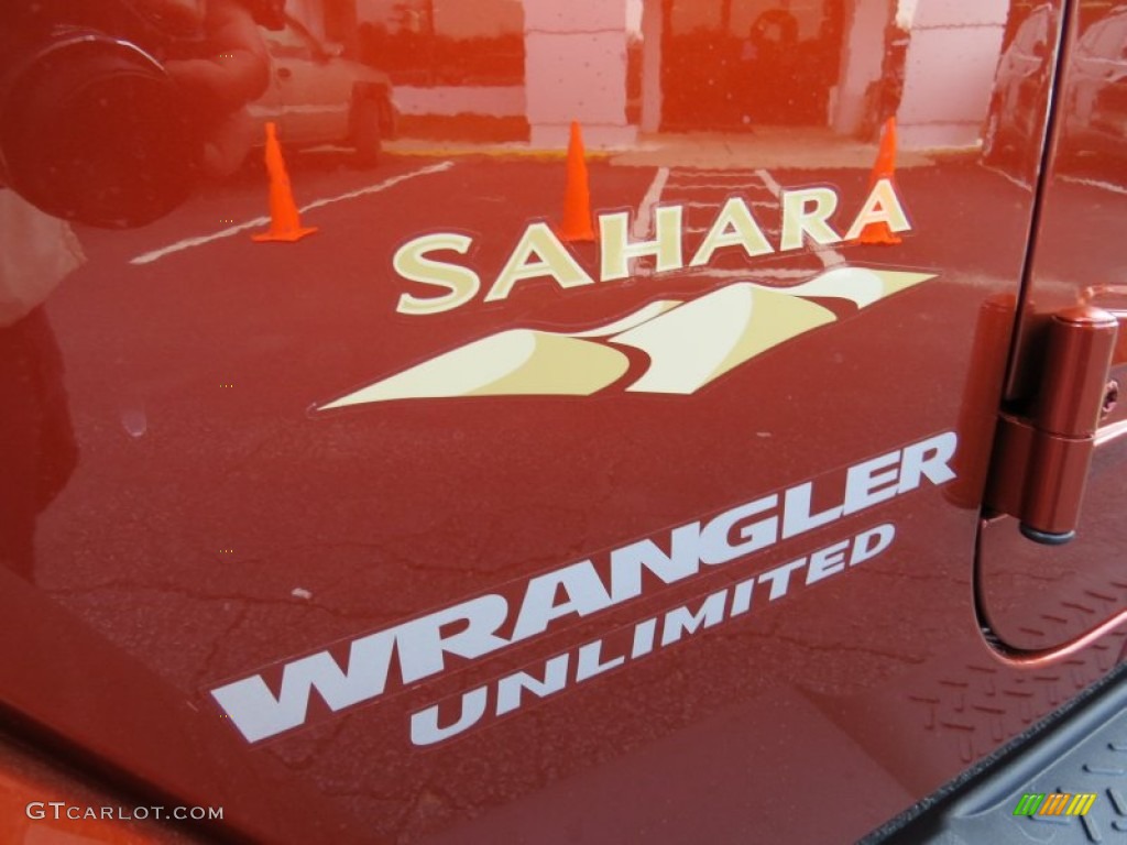 2014 Wrangler Unlimited Sahara 4x4 - Copperhead Pearl / Black photo #11