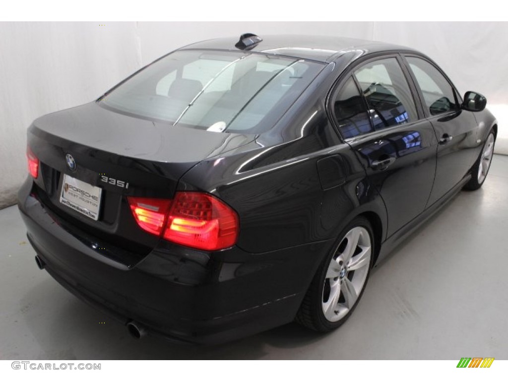 2009 3 Series 335i Sedan - Black Sapphire Metallic / Black photo #6